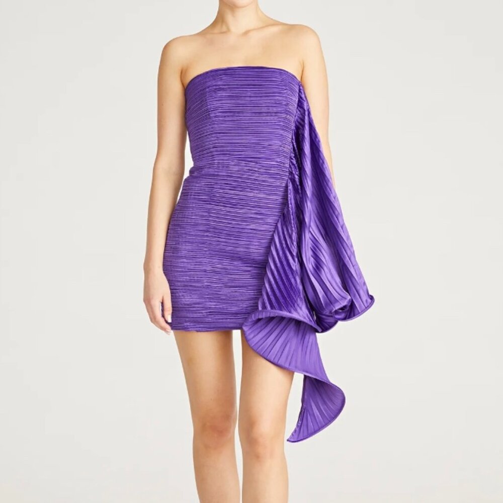 AMUR Kayleigh Dress purple mini dress drape